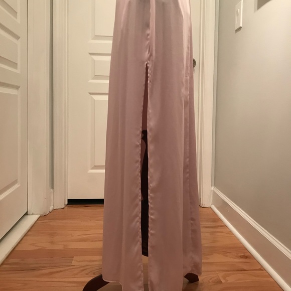 Pink Mauve Floral Evening Strapless Sweetheart Gown Prom Dress size xs - Picture 2 of 3